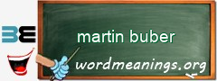 WordMeaning blackboard for martin buber